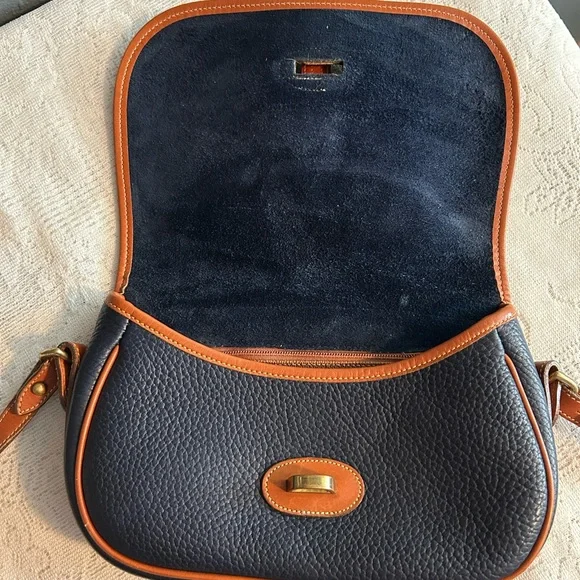 Dooney & Bourke Navy and Tan Crossbody Bag - Picture 5 of 15